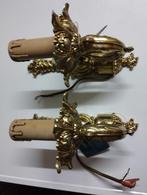 2 muur verlichtingen kleur goud, Antiek en Kunst, Ophalen