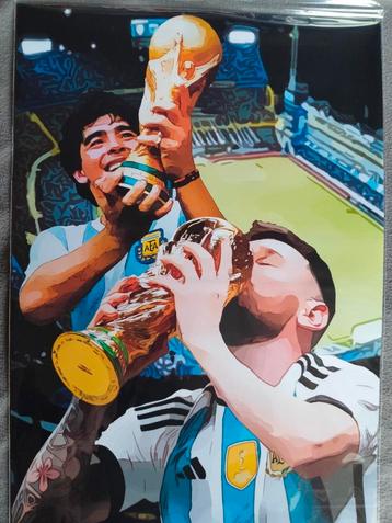 Limited edition Messi en Maradona World cup Argentinië  beschikbaar voor biedingen