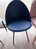 Chaise cuir bleu, Ophalen, Zo goed als nieuw, Blauw, Leer