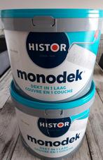 Histor Monodek muur&plafond 10 L kleur RAL 9010, Bricolage & Construction, Peinture, Vernis & Laque, Peinture, Enlèvement, Neuf