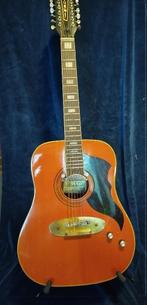 Vintage 12 snarige gitaar, Musique & Instruments, Instruments à corde | Guitares | Acoustiques, Avec valise, Enlèvement, Utilisé