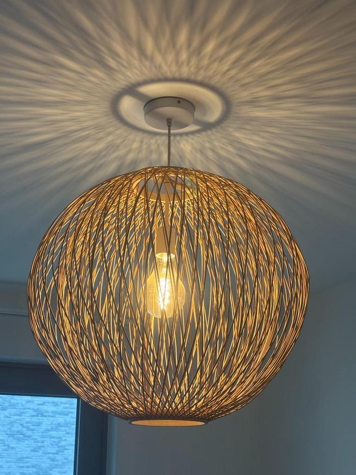 Luminaire - Suspension, Huis en Inrichting, Lampen | Hanglampen, Zo goed als nieuw, 50 tot 75 cm, Hout, Ophalen