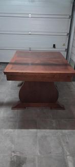 TAFEL MET 2 VERLENGSTUKKEN IN MASSIEF EIKENHOUT (1 hoek om w, Ophalen, Gebruikt, Eikenhout
