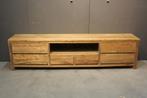 groot teakhouten tv meubel 240 lang, Teakhout, Nieuw, Ophalen of Verzenden, 200 cm of meer