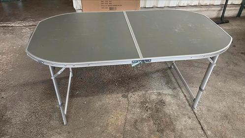 Table de camping Alu 150x80 réglable en hauteur., Caravanes & Camping, Meubles de camping, Utilisé, Table de camping, Enlèvement