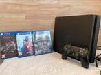 PlayStation 4 (PS4) slim + 3 jeux, Ophalen, Zo goed als nieuw, Slim
