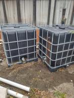 Zwarte IBC-containers, Ophalen, Kunststof, Gebruikt, Met kraantje