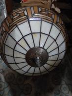 Plafondlamp in tiffany art deco, Huis en Inrichting, Ophalen of Verzenden, Zo goed als nieuw, Glas, Art deco