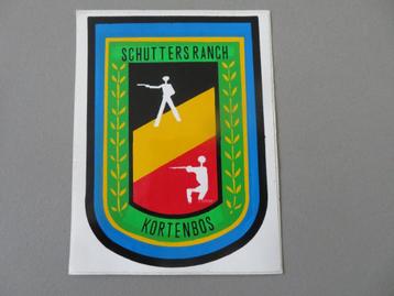 vintage sticker schietclub schuttersranch Kortenbos  beschikbaar voor biedingen