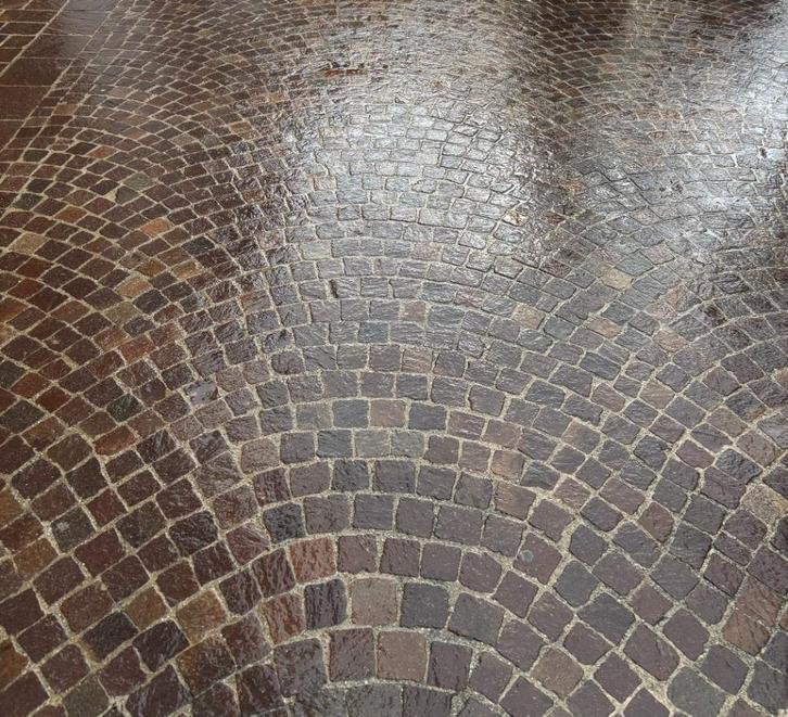 Kasseien Italiaanse porfier 10x10x6-8cm brown, Tuin en Terras, Tegels en Klinkers, Nieuw, Klinkers, Natuursteen, 10 m² of meer