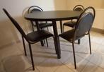 Tafel met 4 stoelen, Ophalen, Zo goed als nieuw, Kunststof, 100 tot 150 cm