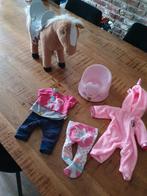 Baby born paard met geluid, plaspotje met geluid, kleertjes., Ophalen, Gebruikt