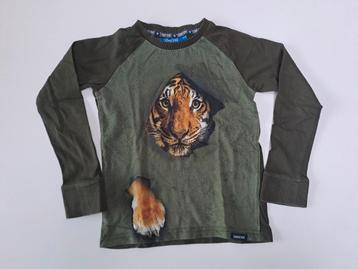 Mt 104 Kakigroene T-shirt lange mouwen tijger beschikbaar voor biedingen