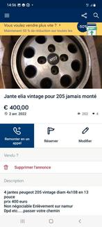 Jante peugeot vintage voir image  liquidation, Peugeot