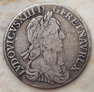 1/2 Ecu 1642 A Lodewijk XIII / Zeldzaam ! Goede conditie  beschikbaar voor biedingen