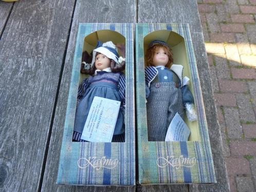 Paar zeer mooie handgemaakte porseleinen poppen., Antiek en Kunst, Curiosa en Brocante, Ophalen of Verzenden