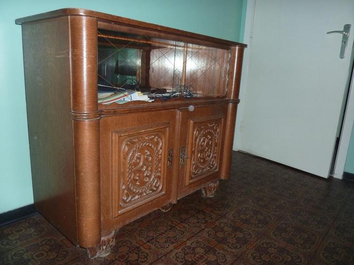 2 vintage houten kasten, Antiek en Kunst, Antiek | Meubels | Kasten, Ophalen