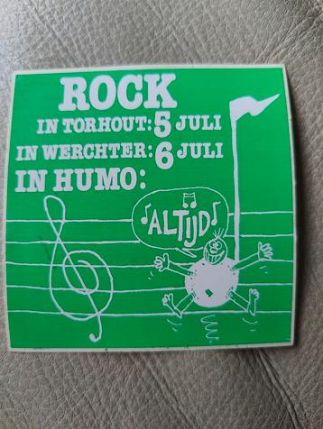 13 Humo stickers Rock Torhout Werchter vanaf 1980 tot -1993 beschikbaar voor biedingen