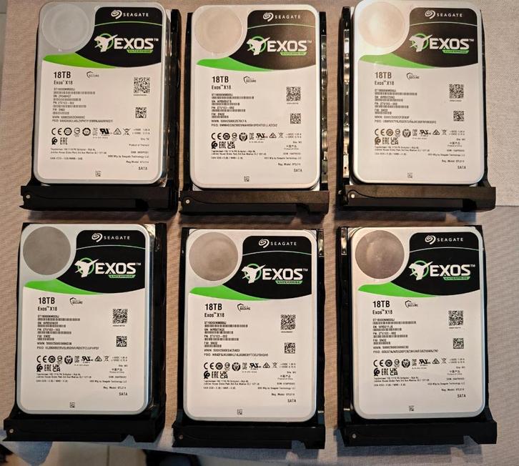Seagate Exos HD harde schijven van 18 TB, Computers en Software, Harde schijven, Gebruikt, Server, HDD, SATA, Ophalen of Verzenden
