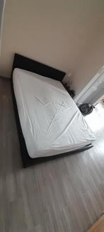 Tweepersoonsbed 1M40 breed, Ophalen, Overige materialen, Gebruikt, Zwart