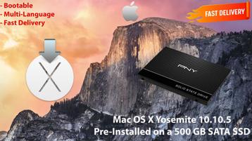 OS X Yosemite 10.10.5 VoorGeïnstalleerd op PNY SSD van 500GB beschikbaar voor biedingen