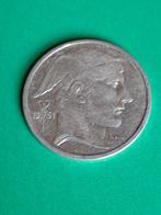 1951 België 50 francs in zilver Mercurius franse versie, Verzenden, Zilver, Losse munt, Zilver