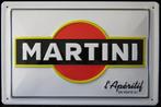 Metalen Reclamebord van Martini in reliëf -30x20cm, Collections, Marques & Objets publicitaires, Envoi, Panneau publicitaire, Neuf
