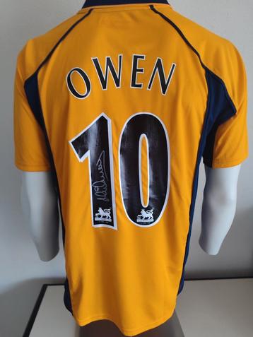 Gesigneerd Liverpool voetbalshirt door Michael Owen met COA  beschikbaar voor biedingen