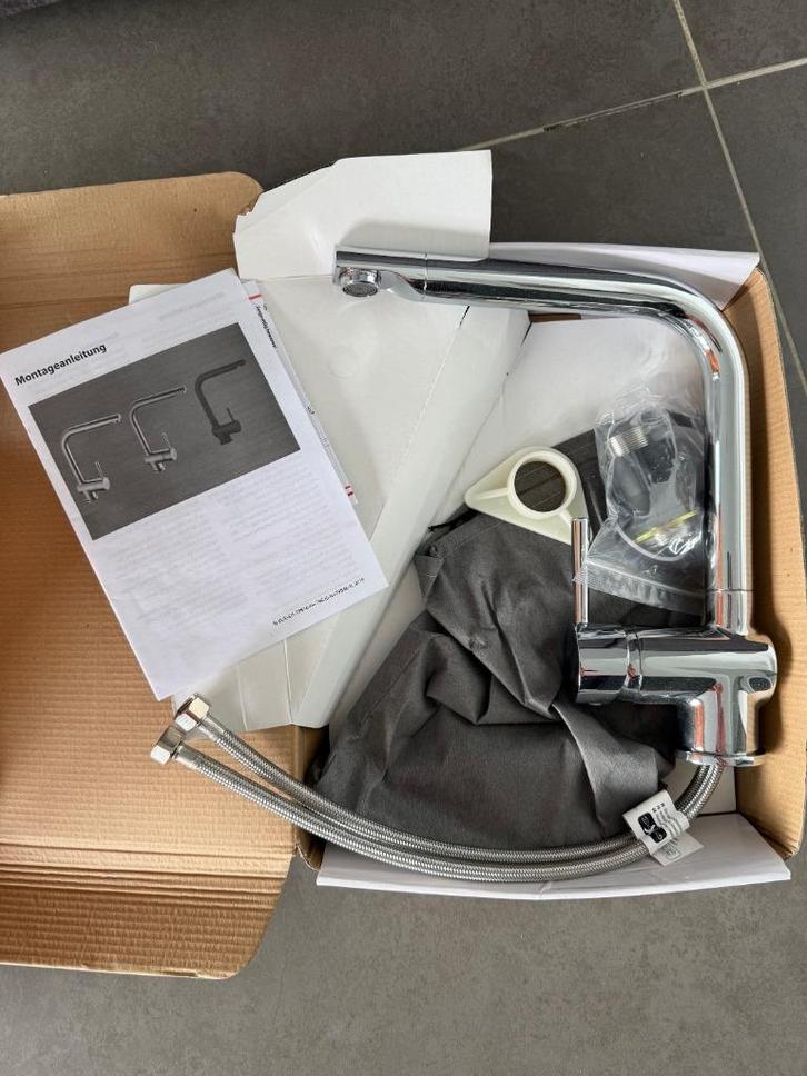 Kraan Chrome hoogdruk - nieuw in de doos, Doe-het-zelf en Bouw, Sanitair, Nieuw, Kraan, Chroom, Ophalen