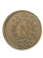 Munt brons 1814 Napoleon 10 cent Antwerpen mooie kwaliteit, Postzegels en Munten, Munten | België, Ophalen of Verzenden, Brons