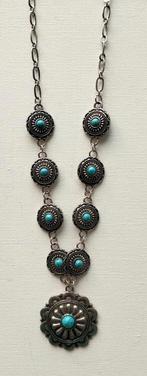 Magnifique collier Navajo vintage avec pierres turquoises, Enlèvement ou Envoi, Comme neuf