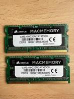 16GB Mac memory Corsair 2x 8GB 1333Mhz, Computers en Software, RAM geheugen, 16 GB, Ophalen of Verzenden, Zo goed als nieuw, DDR3