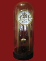 Vergulde pendule met ultrafijne glazen stolp '1850//1890, Ophalen