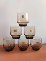Lot 6 Verres, en verre fumé, Luminarc, Ophalen