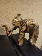 Gouden decoratieve olifant, Antiek en Kunst, Kunst | Beelden en Houtsnijwerken, Ophalen