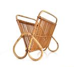 Sixties bamboe magazine holder - Vintage karntenbak, Huis en Inrichting, Ophalen of Verzenden, Gebruikt