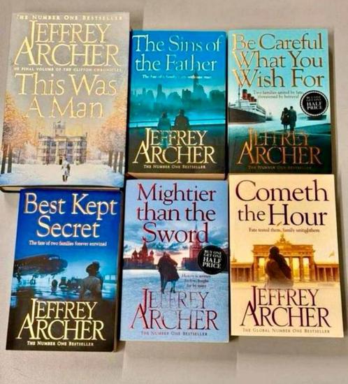 Jeffrey Archer - 6 stuks boek boeken 1 hardcover Number one, Boeken, Thrillers, Ophalen of Verzenden