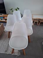 6 witte kuipstoelen, Bois, Enlèvement, Blanc, Cinq, Six Chaises ou plus