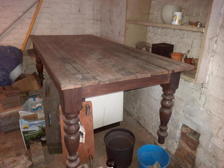 Eetkamertafel/inboedel, Huis en Inrichting, Tafels | Eettafels, Gebruikt, 50 tot 100 cm, 200 cm of meer, Vijf personen of meer
