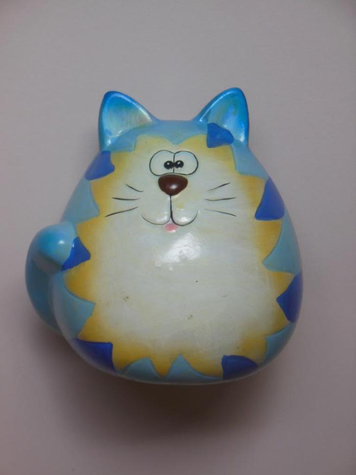 Gratis beeldje - Poes - blauw, Verzamelen, Beelden en Beeldjes, Gebruikt, Dier, Ophalen