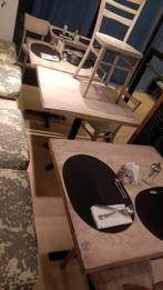 Horeca meubilair – handgemaakt | Whitewash stijl 20 pl., Ophalen, Gebruikt