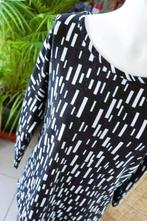 leuk zwart wit T-shirt, Zwart, Ophalen of Verzenden, Lange mouw, Gedragen