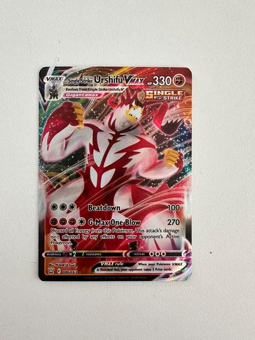 Pokémonkaart: Single Strike Urshifu VMAX 086/163 Ultra Rare, Hobby en Vrije tijd, Verzamelkaartspellen | Pokémon, Zo goed als nieuw
