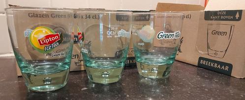 12 Lipton Ice Tea Green glazen : NIEUW, Verzamelen, Glas en Drinkglazen, Nieuw, Frisdrankglas, Ophalen of Verzenden