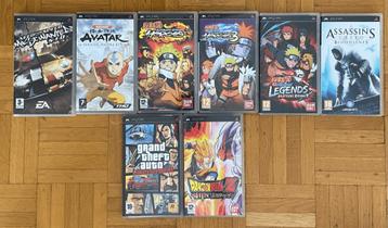 PSP-games om uit te kiezen (GTA, Naruto, Assassin's Creed, e beschikbaar voor biedingen