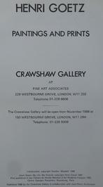 Henri Goetz, 50 years of painting, Crawshaw Gal London, 1986, Boeken, Ophalen of Verzenden, Gelezen, Schilder- en Tekenkunst