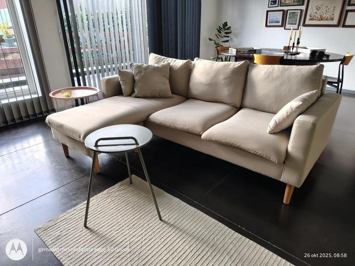 Beige Zetel Maison Du Monde, Huis en Inrichting, Zetels | Zetels, Zo goed als nieuw, Hoekbank, 200 tot 250 cm, 125 tot 150 cm