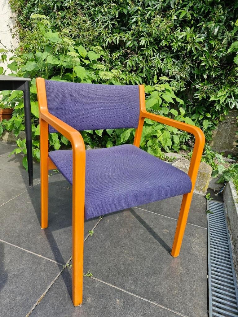 4 of 8 Vintage stoelen, 57 euro/st, Wilhelm Ritz 1960, Huis en Inrichting, Stoelen, Ophalen, Blauw, Zo goed als nieuw, Vier