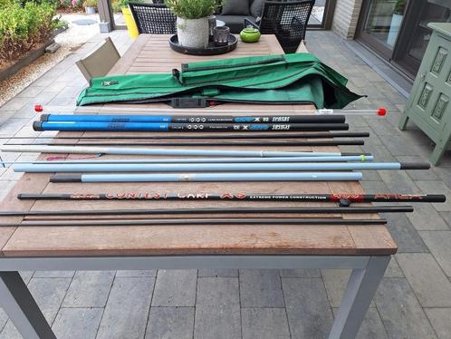4 Karperhengels, Watersport en Boten, Hengelsport | Karpervissen, Gebruikt, Vaste hengel, Ophalen