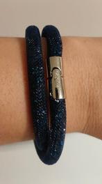 Swarovski Stardust armband double, Ophalen of Verzenden, Zo goed als nieuw, Blauw, Met kristal